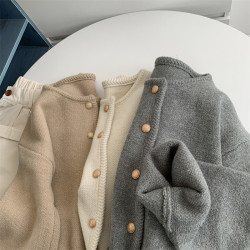 小香風輕奢高級感金釦韓系針織開衫女2024春季氣質簡約百搭毛衣女