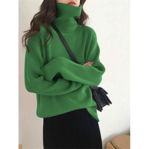 日系慵懶復古高領打底毛衣女秋冬新款高級感溫柔軟糯內搭外穿上衣 日系慵懶復古高領打底毛衣女秋冬新款高級感溫柔軟糯內搭外穿上衣