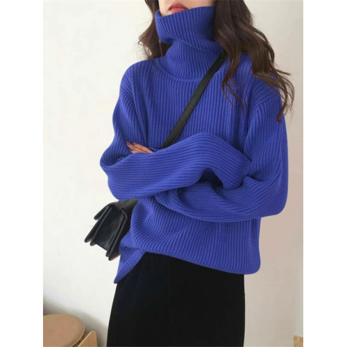 日系慵懶復古高領打底毛衣女秋冬新款高級感溫柔軟糯內搭外穿上衣 日系慵懶復古高領打底毛衣女秋冬新款高級感溫柔軟糯內搭外穿上衣