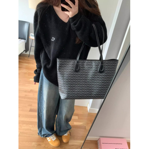 黑色套頭寬松V領刺綉毛衣女秋冬2025新款慵懶加厚針織打底衫上衣 黑色套頭寬松V領刺綉毛衣女秋冬2025新款慵懶加厚針織打底衫上衣