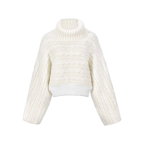 一字肩白色毛衣女秋冬2025新款慵懶風高級感超好看內搭針織衫上衣