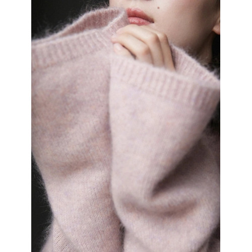 慵懶風軟糯中長款包臀毛衣裙女秋冬高級感仿浣熊絨下裝消失針織衫