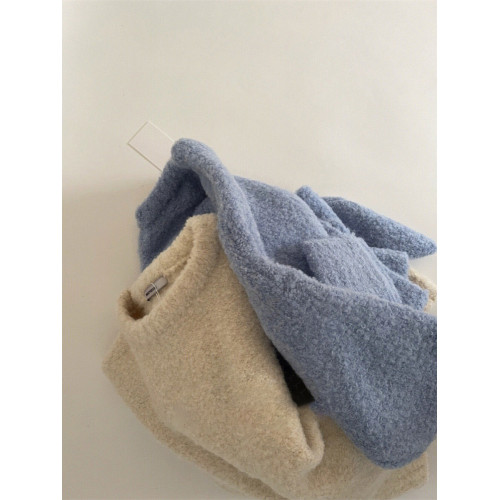 羊駝絨奶藍色毛衣女加厚打底珍珠絨針織衫寬松慵懶內搭高級感上衣 羊駝絨奶藍色毛衣女加厚打底珍珠絨針織衫寬松慵懶內搭高級感上衣