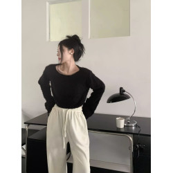 圈圈紗毛衣女套頭短款秋冬溫柔風毛絨絨高級感小衆別致針織衫上衣