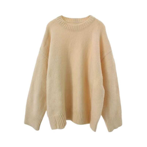 馬海毛軟糯毛衣女2025秋冬新款慵懶風寬松加厚小個子內搭針織衫