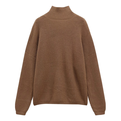 慵懶風高領毛衣女秋冬季加厚外穿復古寬松純色簡約百搭針織衫上衣 慵懶風高領毛衣女秋冬季加厚外穿復古寬松純色簡約百搭針織衫上衣