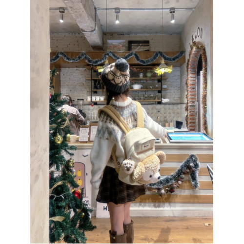 2025新款鉤花費爾島毛衣女秋冬聖誕氛圍氣質休閒百搭軟糯針織上衣