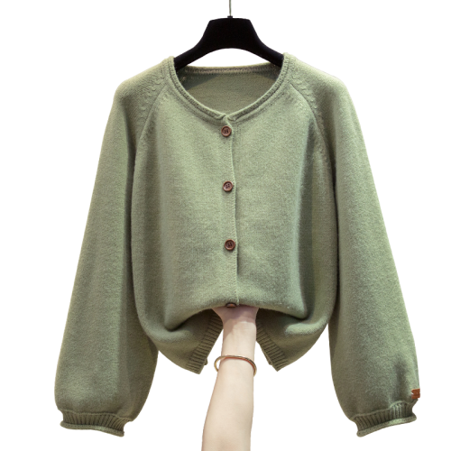 圓領毛衣外套女2025秋冬新款寬松慵懶風外穿加厚上衣洋氣針織開衫 圓領毛衣外套女2025秋冬新款寬松慵懶風外穿加厚上衣洋氣針織開衫