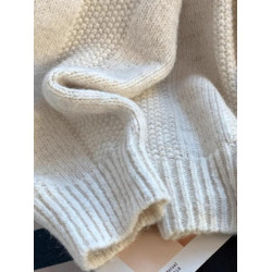 秋冬氛圍感百搭連帽毛衣韓版寬松慵懶風軟糯加厚抽繩針織衛衣上衣