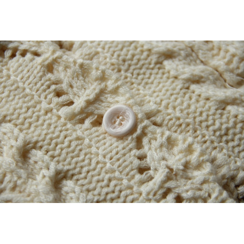 2025春裝新款日系女系鏤空麻花邊純色紐釦針織開衫短外套上衣外穿 2025春裝新款日系女系鏤空麻花邊純色紐釦針織開衫短外套上衣外穿