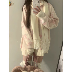 卡通凱蒂貓秋冬圓領套頭可愛軟糯寬松外穿慵懶風小個子秋冬毛衣女