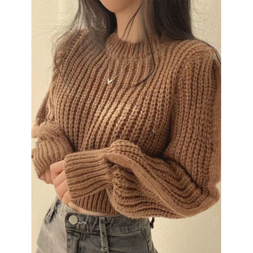 早秋chic上衣甜辣女秋冬新款女裝今年流行爆款毛衣短款修身針織衫