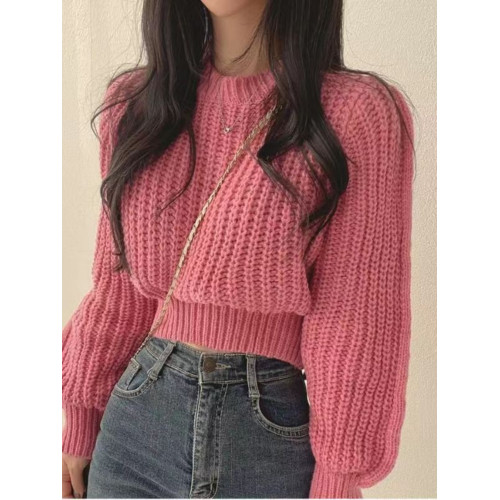 早秋chic上衣甜辣女秋冬新款女裝今年流行爆款毛衣短款修身針織衫