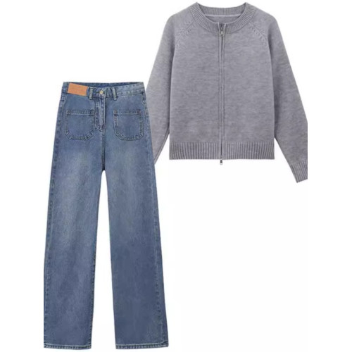 針織開衫毛衣外套女秋季爆款新年穿搭紅色寬松外搭休閒拉鍊上衣潮