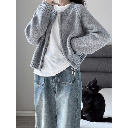 小香風粉色針織開衫女裝時尚洋氣減齡休閒顯瘦高級感毛衣外套加厚