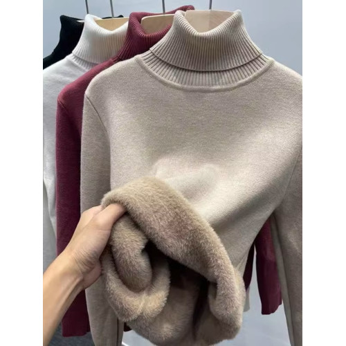 高領毛衣女一體絨打底衫2025年秋冬爆款修身百搭保暖內搭加絨加厚 高領毛衣女一體絨打底衫2025年秋冬爆款修身百搭保暖內搭加絨加厚