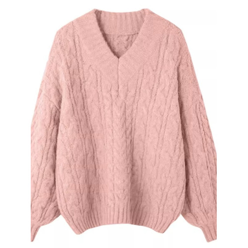 秋冬新款奶fufu軟糯風日系慵懶復古麻花套頭毛衣女寬松外穿針織衫 秋冬新款奶fufu軟糯風日系慵懶復古麻花套頭毛衣女寬松外穿針織衫