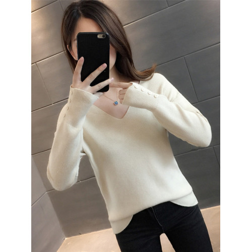 V領毛衣女2025新款秋冬內搭雞心領洋氣針織打底衫小個子爆款上衣