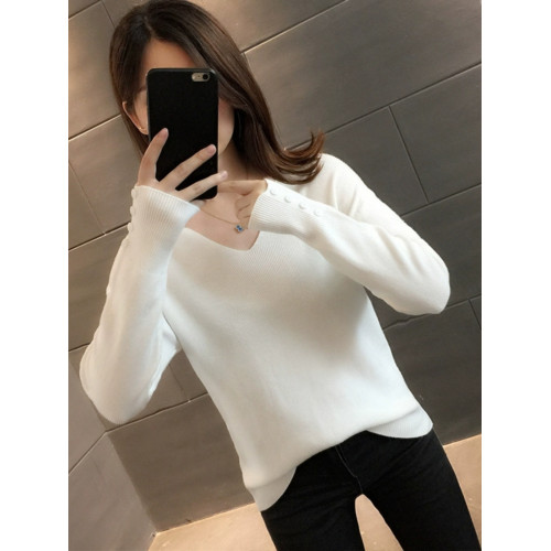 V領毛衣女2025新款秋冬內搭雞心領洋氣針織打底衫小個子爆款上衣