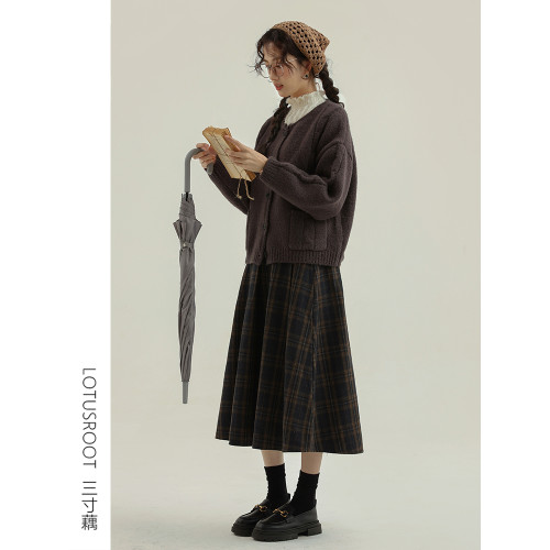 【三寸藕】冬季氣質穿搭設計感毛衣針織開衫外套女小香風長袖上衣