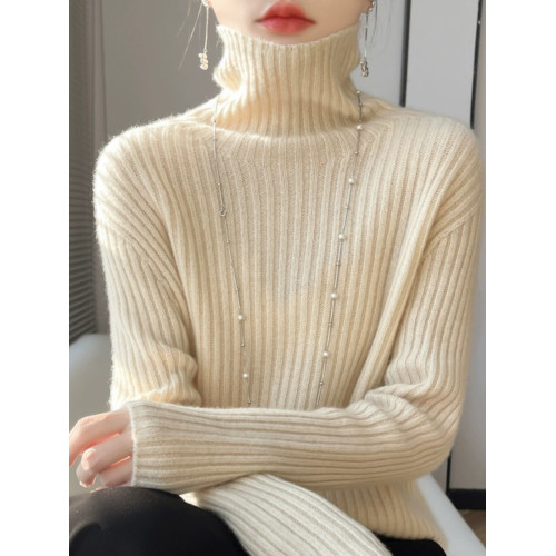 加厚高領羊毛衫女寬松顯瘦套頭毛衣大碼秋冬新款羊絨針織打底衫