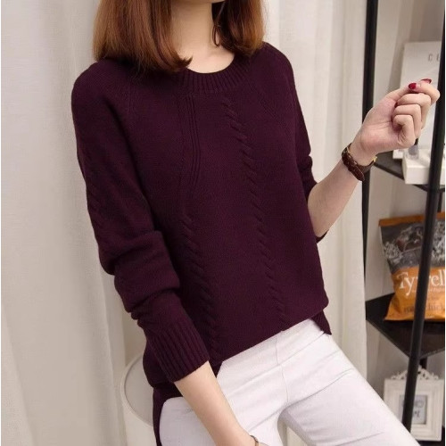 加絨加厚毛衣女2025春秋冬季韓版圓領寬松麻花套頭純色針織衫上衣 加絨加厚毛衣女2025春秋冬季韓版圓領寬松麻花套頭純色針織衫上衣