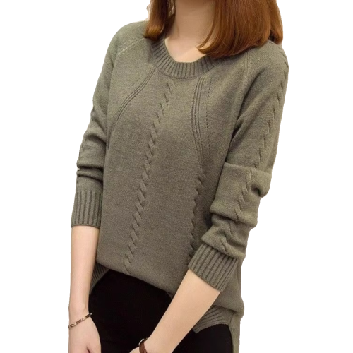 加絨加厚毛衣女2025春秋冬季韓版圓領寬松麻花套頭純色針織衫上衣 加絨加厚毛衣女2025春秋冬季韓版圓領寬松麻花套頭純色針織衫上衣