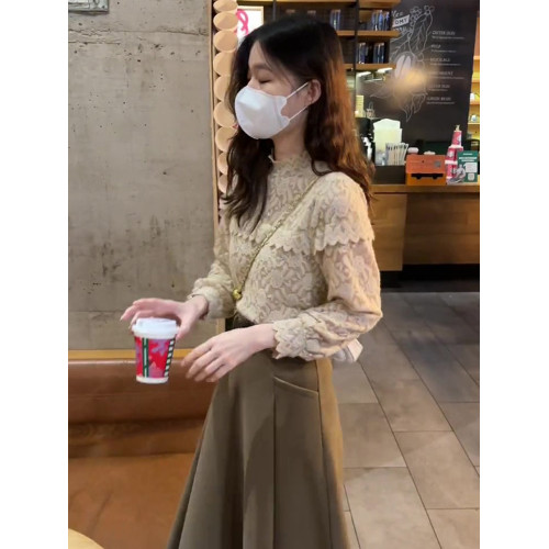 法式內搭蕾絲打底衫女2025新款秋冬爆款時尚洋氣獨特別致小衫上衣