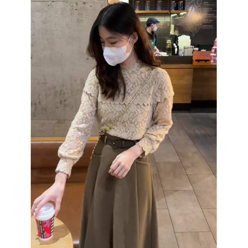 法式內搭蕾絲打底衫女2025新款秋冬爆款時尚洋氣獨特別致小衫上衣