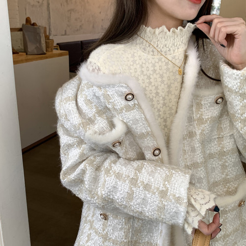 大碼胖MM半高領蕾絲衫女秋冬新款氣質鏤空磨毛內搭加絨加厚打底衫