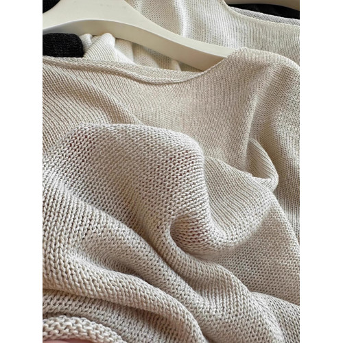 CHAO級無D推薦！慵懶松弛感~天絲亞麻涼感紙片人寬松針織防曬罩衫