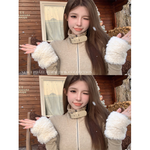 純欲半高領毛毛上衣女秋冬季美拉德顯身材針織打底衫內搭保暖毛衣