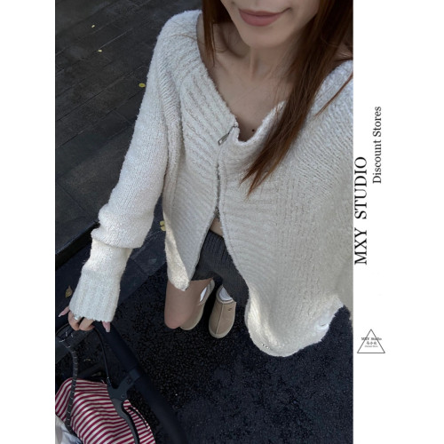 馬小也秋冬新款簡約百搭通勤休閒褲vol.6粗棒針織灰色包臀短褲女