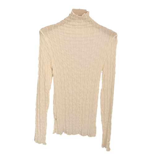 長袖紗衣蕾絲打底衫女新款內搭網紗秋冬緊身高領堆堆領彈力韓版