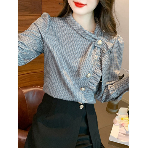 小香風時尚小衆設計感襯衫2025秋季新款女裝法式修身職業百搭上衣