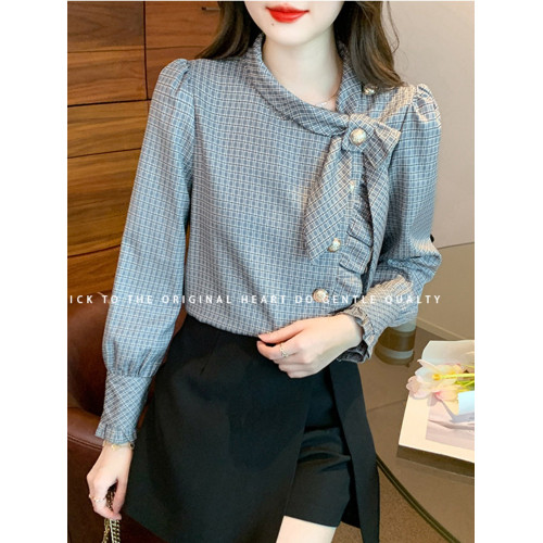 小香風時尚小衆設計感襯衫2025秋季新款女裝法式修身職業百搭上衣