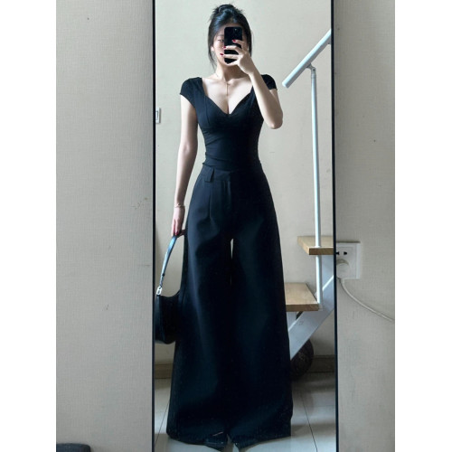 175高個子加長版180復古西裝褲女春秋百搭寬松高腰直筒休閒拖地褲