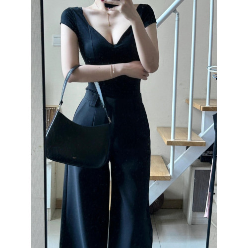 175高個子加長版180復古西裝褲女春秋百搭寬松高腰直筒休閒拖地褲