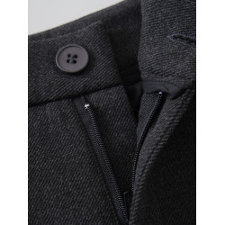 灰色毛呢西裝短褲女秋冬2025新款小個子顯瘦寬松高腰a字濶腿褲子