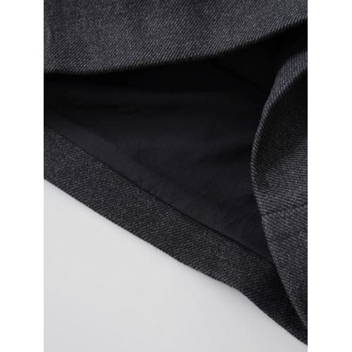 灰色毛呢西裝短褲女秋冬2025新款小個子顯瘦寬松高腰a字濶腿褲子