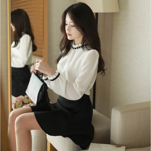 雪紡衫長袖女上衣2025春秋韓版寬松顯瘦氣質雪紡襯衫時尚超仙小衫