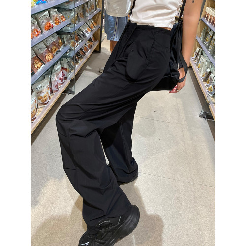 工裝褲女秋季2025新款高腰降落繖褲休閒濶腿褲速乾美式運動褲春夏