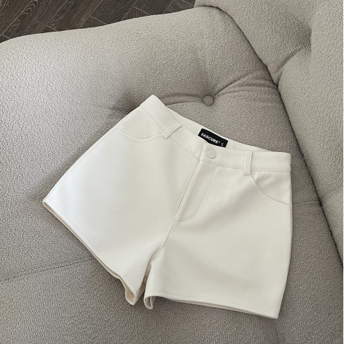 FASC自製 白色西裝短褲女2025新款高腰百搭顯瘦時尚小衆黑色熱褲 FASC自製 白色西裝短褲女2025新款高腰百搭顯瘦時尚小衆黑色熱褲