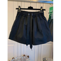 高腰松緊休閒短褲女夏季薄款大碼胖mm寬松顯瘦梨形身材濶腿五分褲