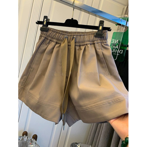 高腰松緊休閒短褲女夏季薄款大碼胖mm寬松顯瘦梨形身材濶腿五分褲