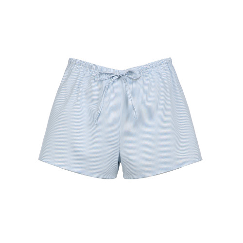 DARLINGAGA簡約風綁帶低腰濶腿條紋短褲女居家海邊百搭寬松休閒褲