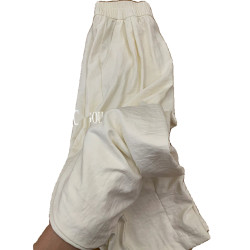 175高個子加長白色冰絲山本褲女夏高腰慵懶肌理感拖地濶腿空氣褲
