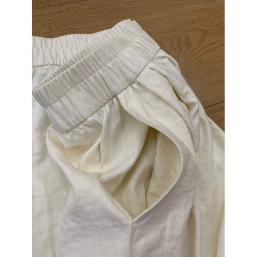 175高個子加長白色冰絲山本褲女夏高腰慵懶肌理感拖地濶腿空氣褲