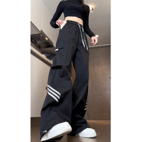 美式工裝褲女秋季2025新款酷颯風寬松直筒濶腿顯瘦學生休閒褲子潮 美式工裝褲女秋季2025新款酷颯風寬松直筒濶腿顯瘦學生休閒褲子潮