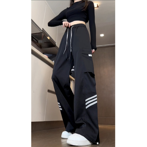 美式工裝褲女秋季2025新款酷颯風寬松直筒濶腿顯瘦學生休閒褲子潮 美式工裝褲女秋季2025新款酷颯風寬松直筒濶腿顯瘦學生休閒褲子潮